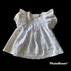 BCBG GIRLS, beautiful white dress with colorful shimmer squares